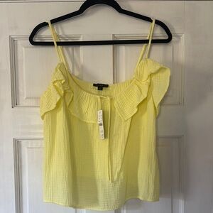 Yellow Ruffled Women's Top